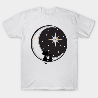 Cat on the moon T-Shirt